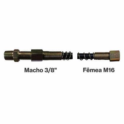 Imagem de Mangueira espiral para freio a ar 6,5m macho 3/8 x fêmea m16 com niple kit termoretrátil cores - dni8444