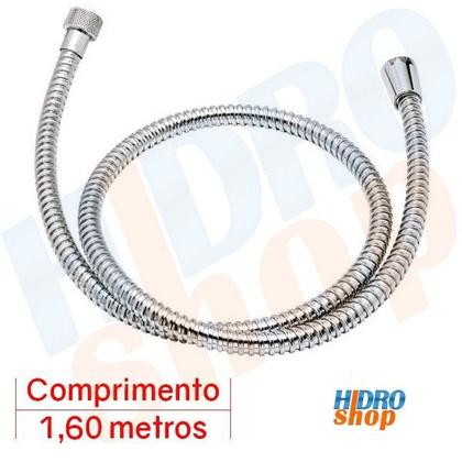 Imagem de Mangueira Flexível Chuveiro Fabrimar 1,60 m Cromado - 06504
