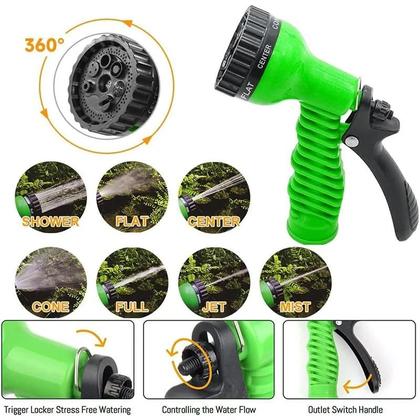 Imagem de Mangueira Flexível Retrátil/extensível 60m E 7 Tipos De Jato