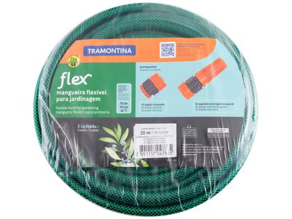 Imagem de Mangueira Flexível Tramontina 20m Flex 79172200 Engate Rosqueado com Esguicho
