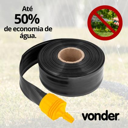 Imagem de Mangueira Irrigação Reforçada VONDER Microfuros Conector Fita Irrigação Plantação Jardim Hortas Plantas Gramado