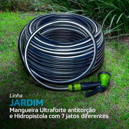 Imagem de Mangueira Jardim Reforçada Azul C/30m Viqua + Suporte