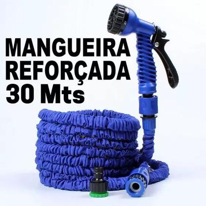 Imagem de Mangueira Mágica 30 Metros Elástica Expansível Resistente Jardim Carro Verde