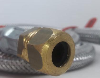 Imagem de Mangueira metálica inox para fogão engate rápido 1,2 metros