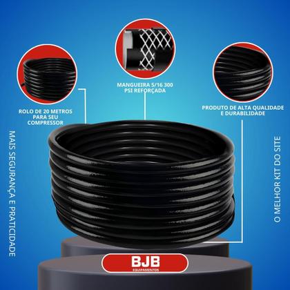 Imagem de Mangueira Para Compressor De Ar 20 Metros Reforçada 5/16