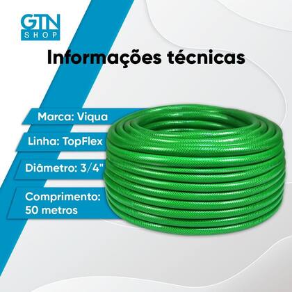 Imagem de Mangueira Para Jardim Flex Verde Viqua 3/4 X 50M