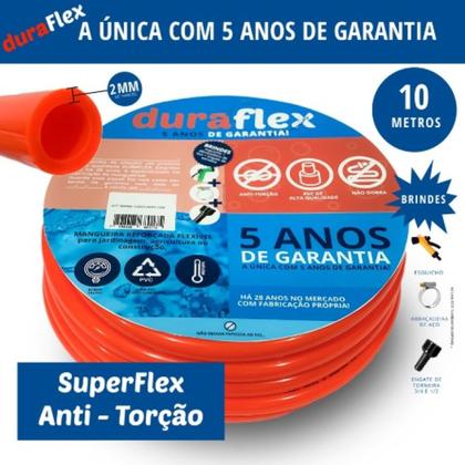 Imagem de Mangueira para Jardim Siliconada Laranja 10Mts DuraFlex