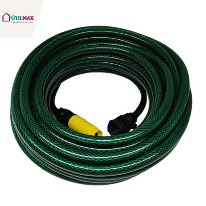 Imagem de Mangueira para Jardim Trançada 15m Vonder com Esguicho  PVC Reforçado, Flexível e Pronta para Uso
