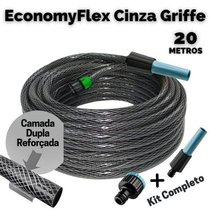 Mangueira Para Jardim Trançada Cinza Griffe 20M Duraflex Imagem de Mangueira Para Jardim Trançada Cinza Griffe 20M Duraflex