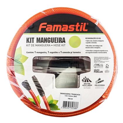 Imagem de Mangueira para Jardim Trançada Famastil 20m Esguicho e Conector 1/2