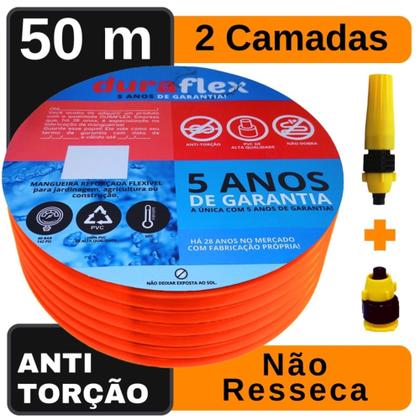 Imagem de Mangueira para Quintal DuraFlex Laranja Chata 50M.