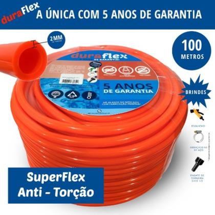 Imagem de Mangueira para Quintal Siliconada Laranja 100 M DuraFlex