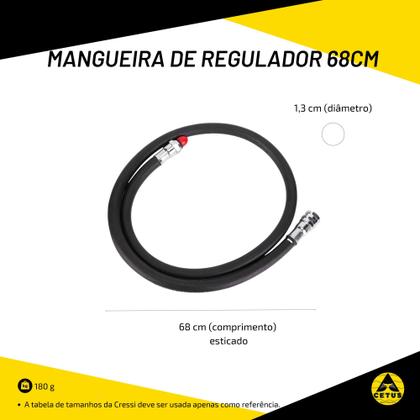 Imagem de Mangueira para Regulador de Mergulho Cetus Reg LP