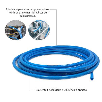 Imagem de Mangueira Pneumática Flexível 12mm Tubo Pu 150psi/10bar