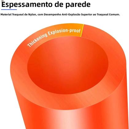 Imagem de Mangueira Pneumática Reta De 3/5/10 Metros Para Compressor De Ar, Tubo PE 5x8mm Com Conexão Rápida