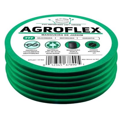 Mangueira Quintal Agroflex 100 Mts Com Enrolador Tramontina Imagem de Mangueira Quintal Agroflex 100 Mts Com Enrolador Tramontina