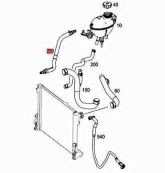 Imagem de Mangueira Retorno Radiador Mercedes Benz C180 C200 C250 E200 1.8 16V Cgi de 2007 de 2014