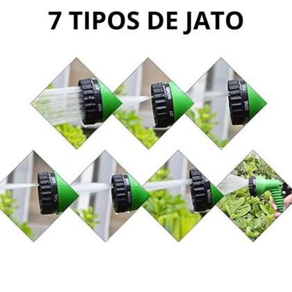 Imagem de Mangueira Retrátil Extensiva 30 Metros Expansível Preto com Bico Spray Cheguei BR