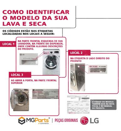 Imagem de Mangueira Saída Agua Lavadora Lava Seca LG 5215ER2002G Original