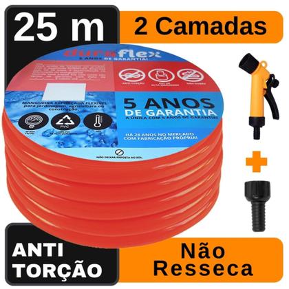 Imagem de Mangueira Siliconada Laranja 25Metros DuraFlex