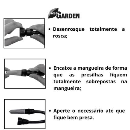 Imagem de Mangueira Trançada 30m Slim Verde com Engate e Esguicho Force Line