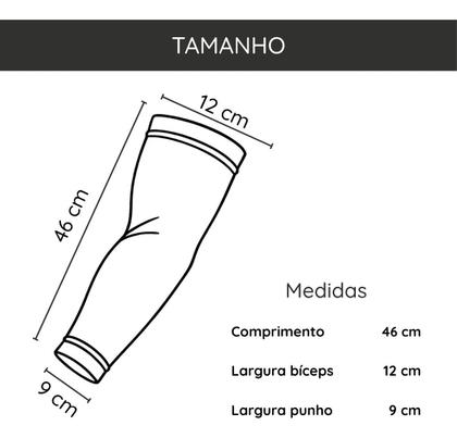 Imagem de Manguito UV50 Esportivo Unissex  Proteção Solar para Corrida, Ciclismo, Musculação 1 Par