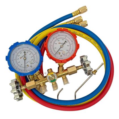 Imagem de Manifold 1/4" com Mangueira 90Cm R410 Suryha 80150.033