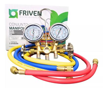 Imagem de Manifold C/ Glicerina R410a R134a R22 Ar Condicionado Ct 536