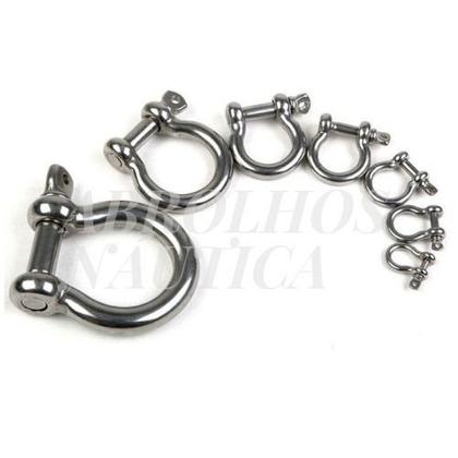 Imagem de Manilha Tornel Balão Em Aço Inox 5Mm Carga 750kg Cabos Corda