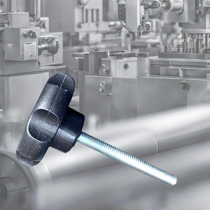 Imagem de Manípulo Macho Margarida Plastico 4526 Rosca M6 x 25mm 10 Un