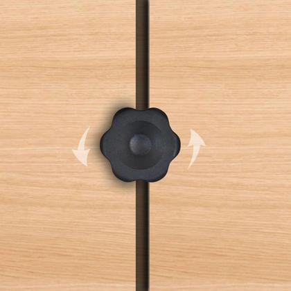 Imagem de Manipulo Termoplástico Macho Preto Com Parafuso 5/16 Polegadas