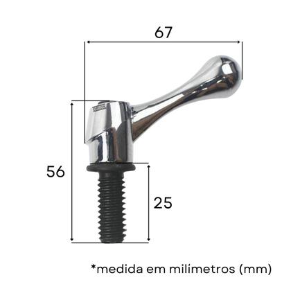 Imagem de manipulo trava da mesa da fresadora rosca 1/2
