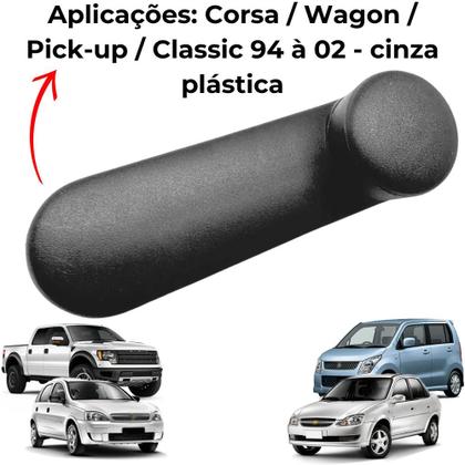 Imagem de Manivela Reguladora Vidro Corsa 1994 1995 1996 à 2002 Cinza