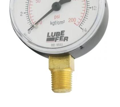 Imagem de Manometro compressor de 200 lbs 1/4 npt 60mm - lub-36a - lubefer