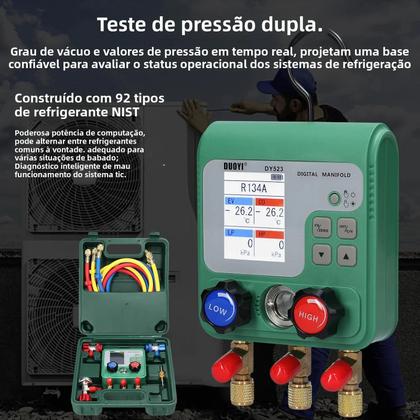 Imagem de Manômetro Digital Eletrônico Para Vácuo De Refrigerante Automotivo E Medidor De Pressão De Ar