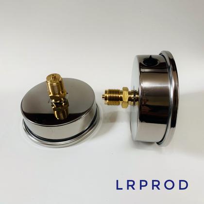 Imagem de Manômetro horizontal - diam.100mm (4” ) com escala de 0-14 KGF/CM2 x 200 PSI