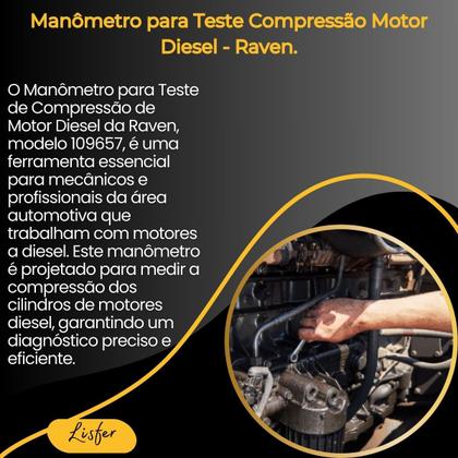 Imagem de Manômetro Para Test Compressão Motor Diesel - Raven
