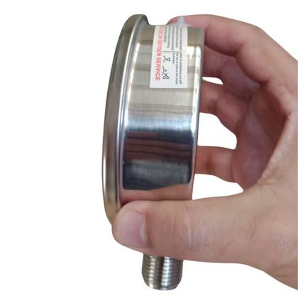 Imagem de Manômetro Reto 100mm Inox 1/2'' Glicerina - MR 100 IMP. INOX