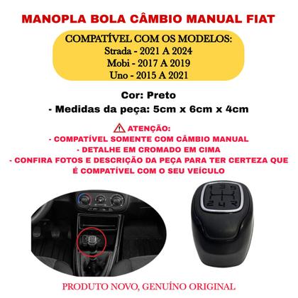 Imagem de Manopla Bola Câmbio Manual Fiat Strada Endurance 2021 2022 2023 2024 Original