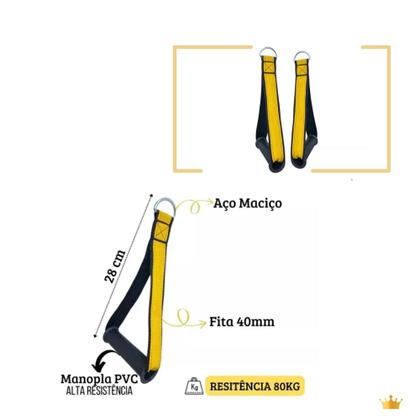 Imagem de Manopla Par Puxador Estribo Alça Cross Over Nylon