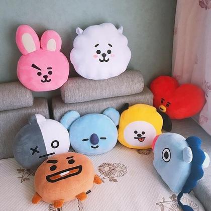 Imagem de Manta Almofada 2 em 1 Infantil Adulto Personagens BTS BT21 KPOP Travesseiro Pelúcia Decoração Presente Aniversário Dia das Crianças Menina Menino