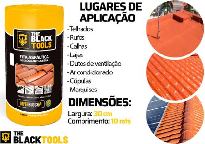 Imagem de Manta Asfáltica Terracota Telhado Auto Adesiva- 30cm X 10m