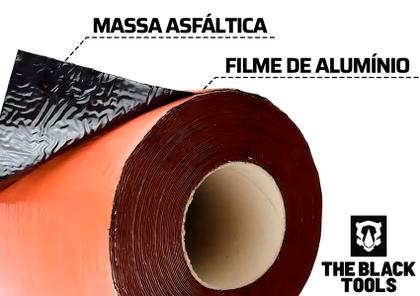 Imagem de Manta Asfáltica Terracota Telhado Auto Adesiva- 30cm X 10m