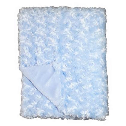 Imagem de Manta Bebe Cobertor Dupla Face Saida Materninadade 1,00x75cm Azul Parte Externa felpuda Comfy Fofinho E Quentinho sono tranquilo proteção para o bebê