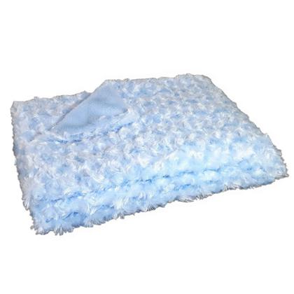 Imagem de Manta Bebe Cobertor Dupla Face Saida Materninadade 1,00x75cm Azul Parte Externa felpuda Comfy Fofinho E Quentinho sono tranquilo proteção para o bebê