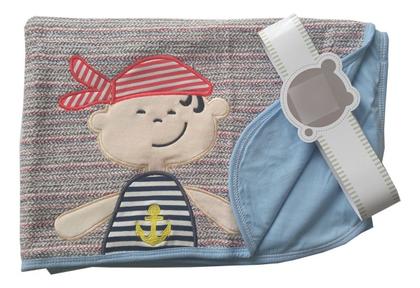 Imagem de Manta Bebê Menino Pirata Zip Toys - Antialérgica E Macia