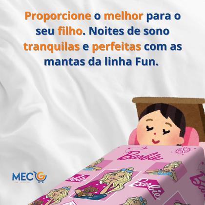 Imagem de Manta Coberta Barbie Girl Menina Infantil Cama Solteiro Criança Tecido Quentinho Fofo Antialergico