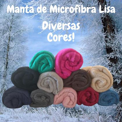 Imagem de Manta Coberta Soft Microfibra Lisa Felpudo Casal Macia
