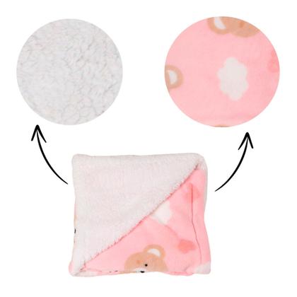 Imagem de Manta Cobertor Bebê Infantil Microfibra c/ Sherpa Antialérgico Menor Preço Mantinha Soft