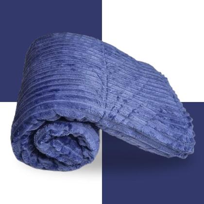 Imagem de Manta Cobertor Canelada Casal Soft Riscada Aveludada 2,0x1,80 microfibra